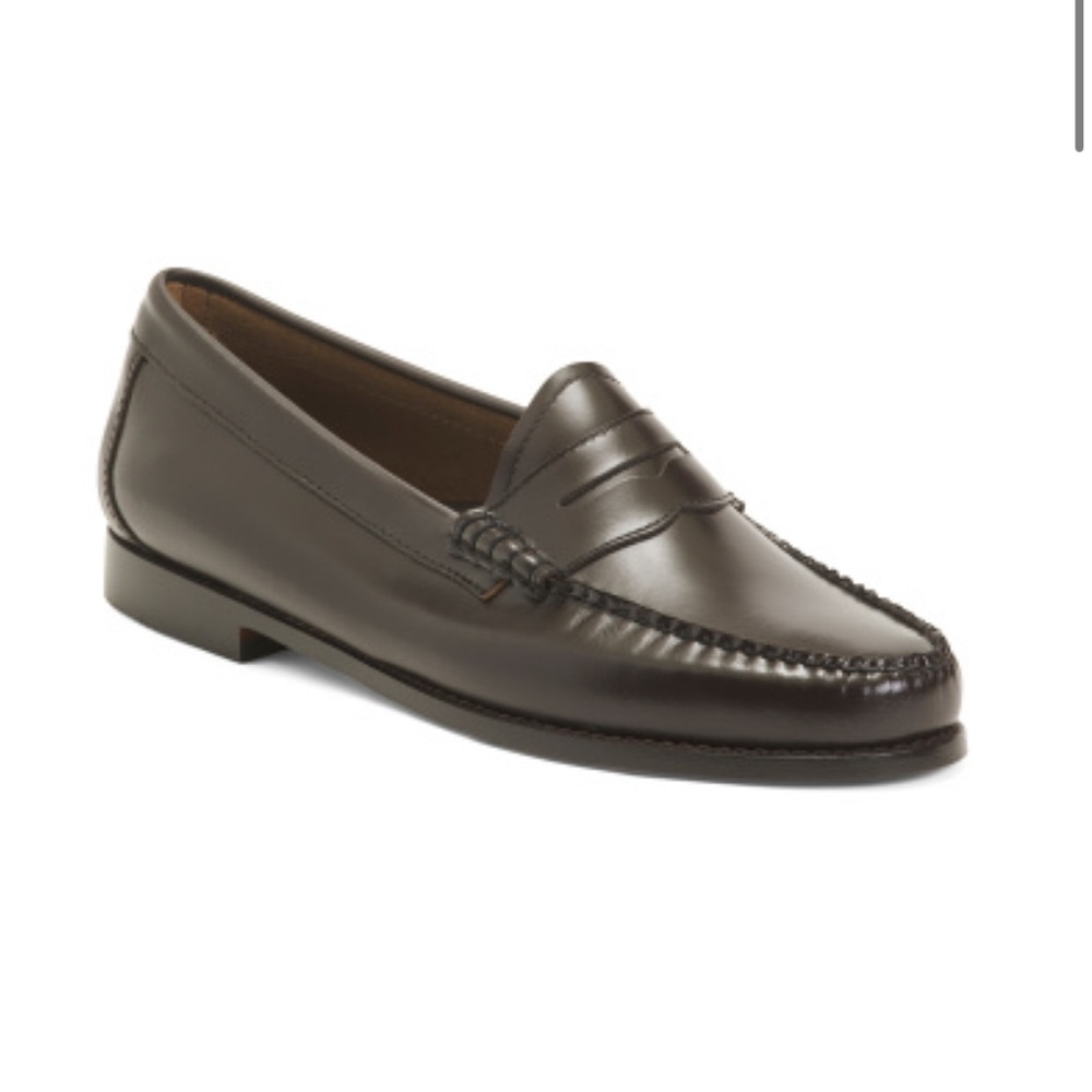 GH Bass Leather Whitney Weejun Loafers - Dark Brown